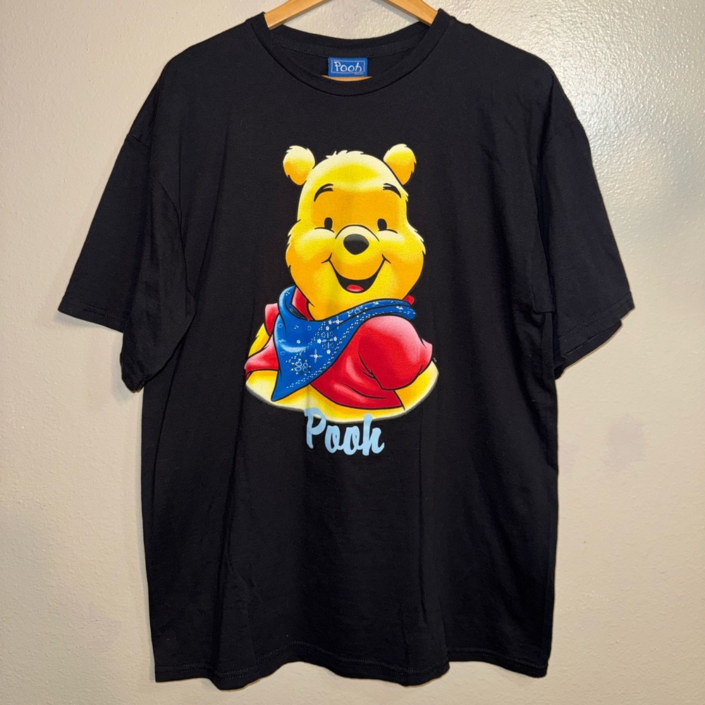 Disney Black Pooh T-Shirt Unisex Mens XL